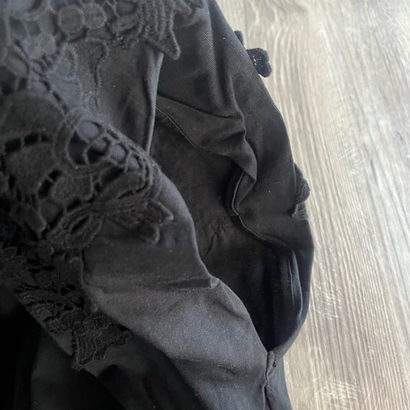 Express Black Lace Detail Women's Top - Picture 4 of 7